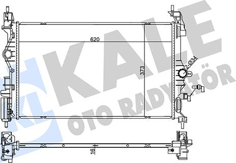KALE OTO RADYATÖR 355560 - Hladnjak, hladjenje motora www.molydon.hr