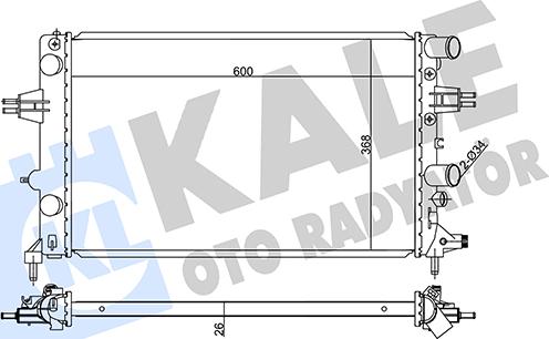 KALE OTO RADYATÖR 355570 - Hladnjak, hladjenje motora www.molydon.hr