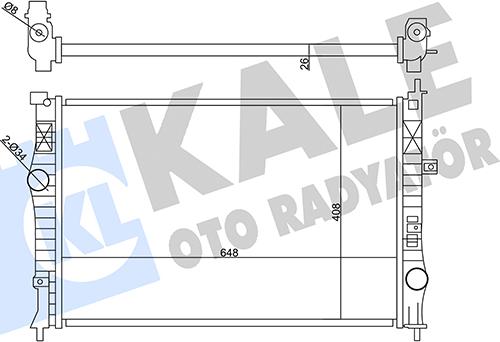 KALE OTO RADYATÖR 355640 - Hladnjak, hladjenje motora www.molydon.hr