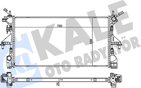 KALE OTO RADYATÖR 355660 - Hladnjak, hladjenje motora www.molydon.hr