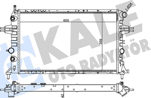 KALE OTO RADYATÖR 355610 - Hladnjak, hladjenje motora www.molydon.hr