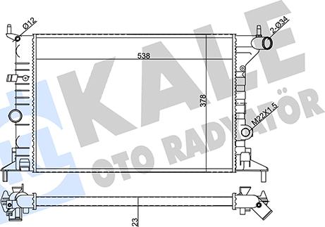 KALE OTO RADYATÖR 355060 - Hladnjak, hladjenje motora www.molydon.hr