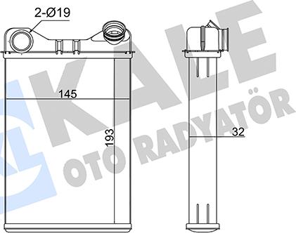 KALE OTO RADYATÖR 355190 - Izmjenjivač topline, grijanje unutrasnjeg prostora www.molydon.hr