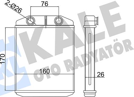 KALE OTO RADYATÖR 355110 - Izmjenjivač topline, grijanje unutrasnjeg prostora www.molydon.hr