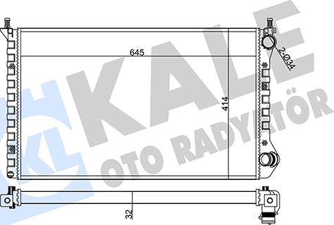 KALE OTO RADYATÖR 355845 - Hladnjak, hladjenje motora www.molydon.hr