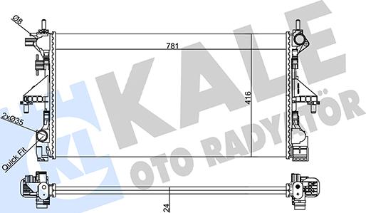 KALE OTO RADYATÖR 356960 - Hladnjak, hladjenje motora www.molydon.hr