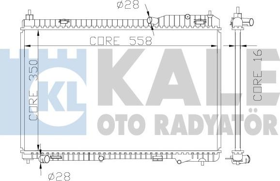 KALE OTO RADYATÖR 356000 - Hladnjak, hladjenje motora www.molydon.hr