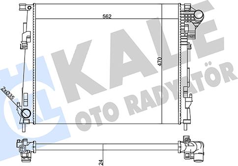 KALE OTO RADYATÖR 356895 - Hladnjak, hladjenje motora www.molydon.hr