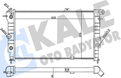 KALE OTO RADYATÖR 356860 - Hladnjak, hladjenje motora www.molydon.hr