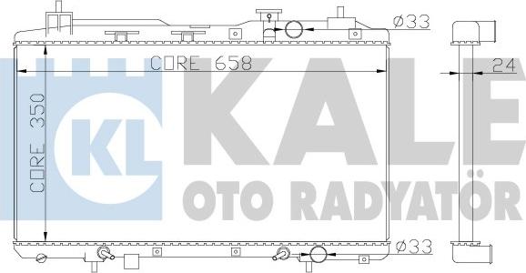 KALE OTO RADYATÖR 356800 - Hladnjak, hladjenje motora www.molydon.hr