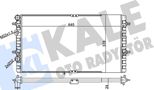 KALE OTO RADYATÖR 356305 - Hladnjak, hladjenje motora www.molydon.hr