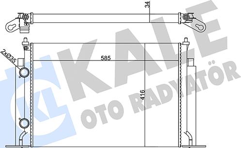 KALE OTO RADYATÖR 356260 - Hladnjak, hladjenje motora www.molydon.hr