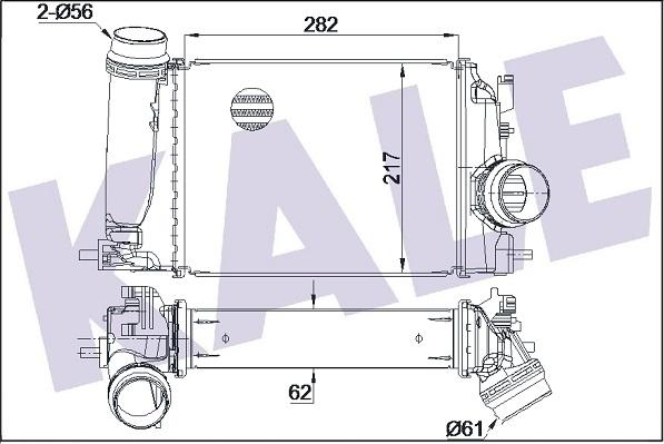 KALE OTO RADYATÖR 350980 - Intercooler, hladnjak www.molydon.hr