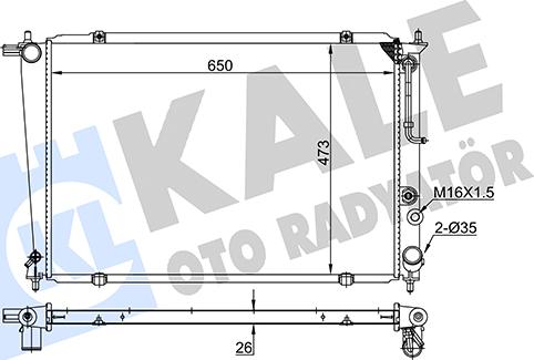 KALE OTO RADYATÖR 350525 - Hladnjak, hladjenje motora www.molydon.hr