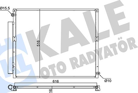 KALE OTO RADYATÖR 350680 - Kondenzator, klima-Uređaj www.molydon.hr