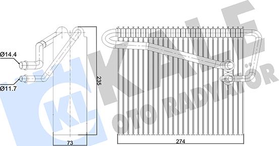 KALE OTO RADYATÖR 350050 - Isparivač, klima-Uređaj www.molydon.hr