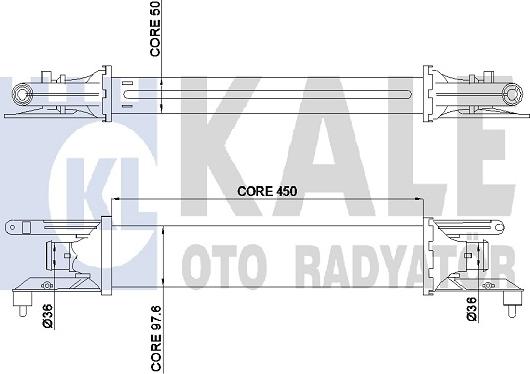 KALE OTO RADYATÖR 350855 - Intercooler, hladnjak www.molydon.hr