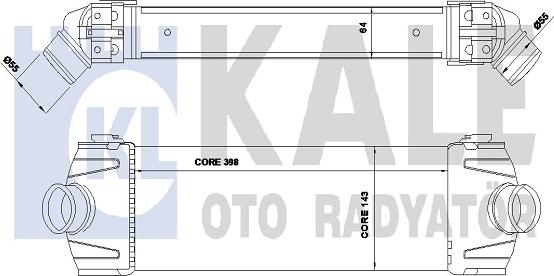 KALE OTO RADYATÖR 350850 - Intercooler, hladnjak www.molydon.hr