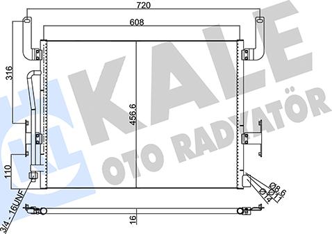 KALE OTO RADYATÖR 350305 - Kondenzator, klima-Uređaj www.molydon.hr