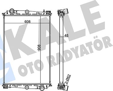 KALE OTO RADYATÖR 350205 - Hladnjak, hladjenje motora www.molydon.hr