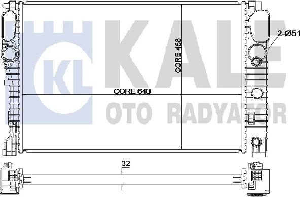 KALE OTO RADYATÖR 351900 - Hladnjak, hladjenje motora www.molydon.hr