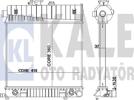 KALE OTO RADYATÖR 351400 - Hladnjak, hladjenje motora www.molydon.hr