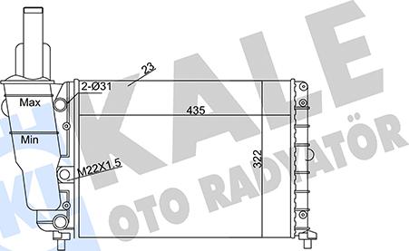 KALE OTO RADYATÖR 351840 - Hladnjak, hladjenje motora www.molydon.hr