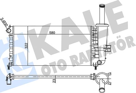 KALE OTO RADYATÖR 351855 - Hladnjak, hladjenje motora www.molydon.hr