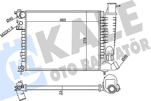 KALE OTO RADYATÖR 351815 - Hladnjak, hladjenje motora www.molydon.hr