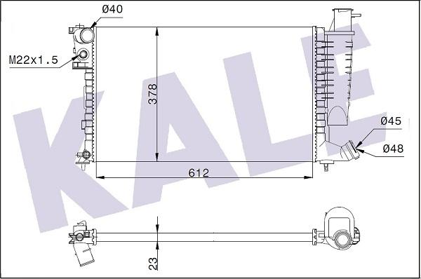 KALE OTO RADYATÖR 351810 - Hladnjak, hladjenje motora www.molydon.hr