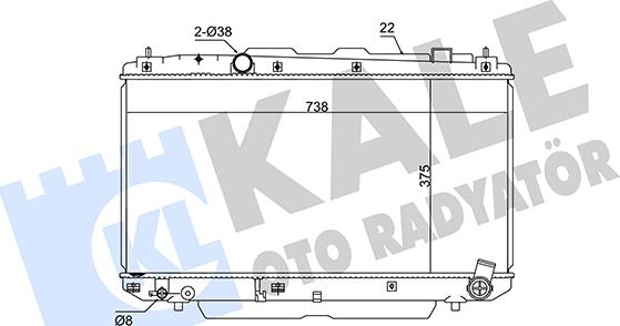 KALE OTO RADYATÖR 351825 - Hladnjak, hladjenje motora www.molydon.hr