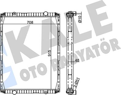 KALE OTO RADYATÖR 351360 - Hladnjak, hladjenje motora www.molydon.hr