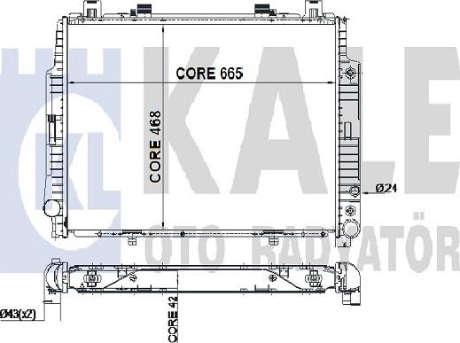 KALE OTO RADYATÖR 351300 - Hladnjak, hladjenje motora www.molydon.hr