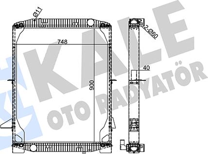 KALE OTO RADYATÖR 351385 - Hladnjak, hladjenje motora www.molydon.hr