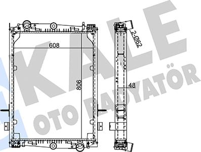 KALE OTO RADYATÖR 351380 - Hladnjak, hladjenje motora www.molydon.hr