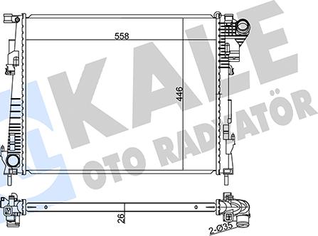 KALE OTO RADYATÖR 351215 - Hladnjak, hladjenje motora www.molydon.hr