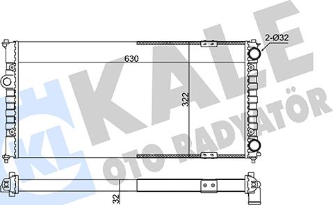 KALE OTO RADYATÖR 351230 - Hladnjak, hladjenje motora www.molydon.hr