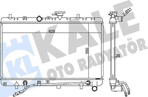KALE OTO RADYATÖR 358900 - Hladnjak, hladjenje motora www.molydon.hr