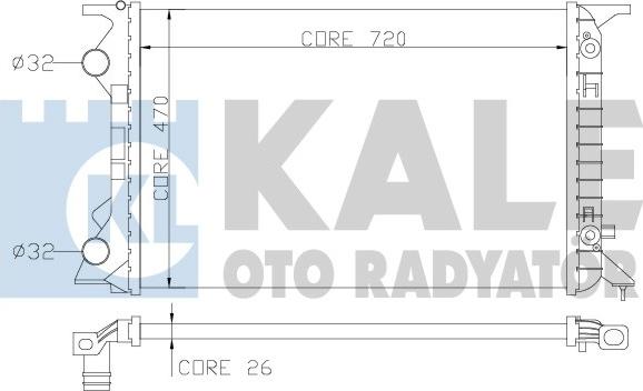 KALE OTO RADYATÖR 353400 - Hladnjak, hladjenje motora www.molydon.hr