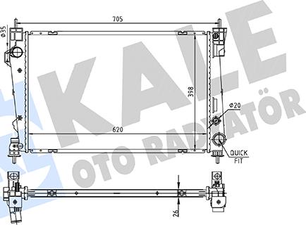KALE OTO RADYATÖR 353680 - Hladnjak, hladjenje motora www.molydon.hr