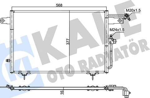 KALE OTO RADYATÖR 353040 - Kondenzator, klima-Uređaj www.molydon.hr