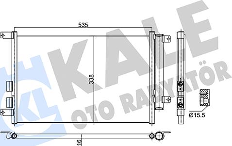 KALE OTO RADYATÖR 353060 - Kondenzator, klima-Uređaj www.molydon.hr