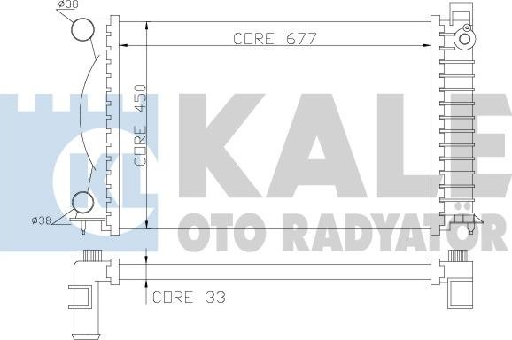 KALE OTO RADYATÖR 353100 - Hladnjak, hladjenje motora www.molydon.hr