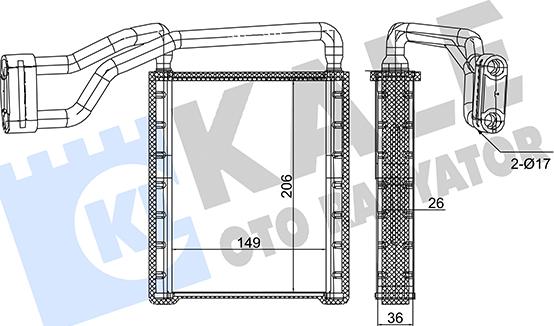 KALE OTO RADYATÖR 353835 - Izmjenjivač topline, grijanje unutrasnjeg prostora www.molydon.hr