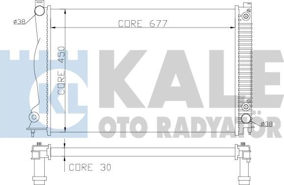 KALE OTO RADYATÖR 353200 - Hladnjak, hladjenje motora www.molydon.hr