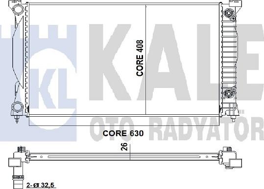 KALE OTO RADYATÖR 352900 - Hladnjak, hladjenje motora www.molydon.hr