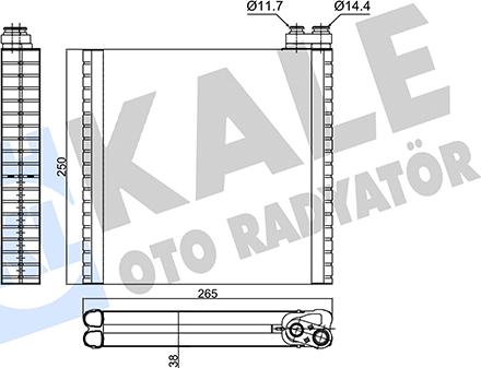 KALE OTO RADYATÖR 352980 - Isparivač, klima-Uređaj www.molydon.hr