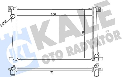 KALE OTO RADYATÖR 352570 - Hladnjak, hladjenje motora www.molydon.hr