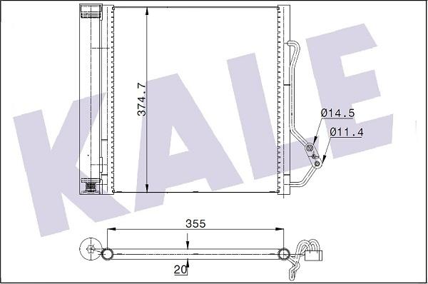 KALE OTO RADYATÖR 352620 - Kondenzator, klima-Uređaj www.molydon.hr