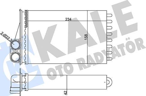 KALE OTO RADYATÖR 352055 - Izmjenjivač topline, grijanje unutrasnjeg prostora www.molydon.hr